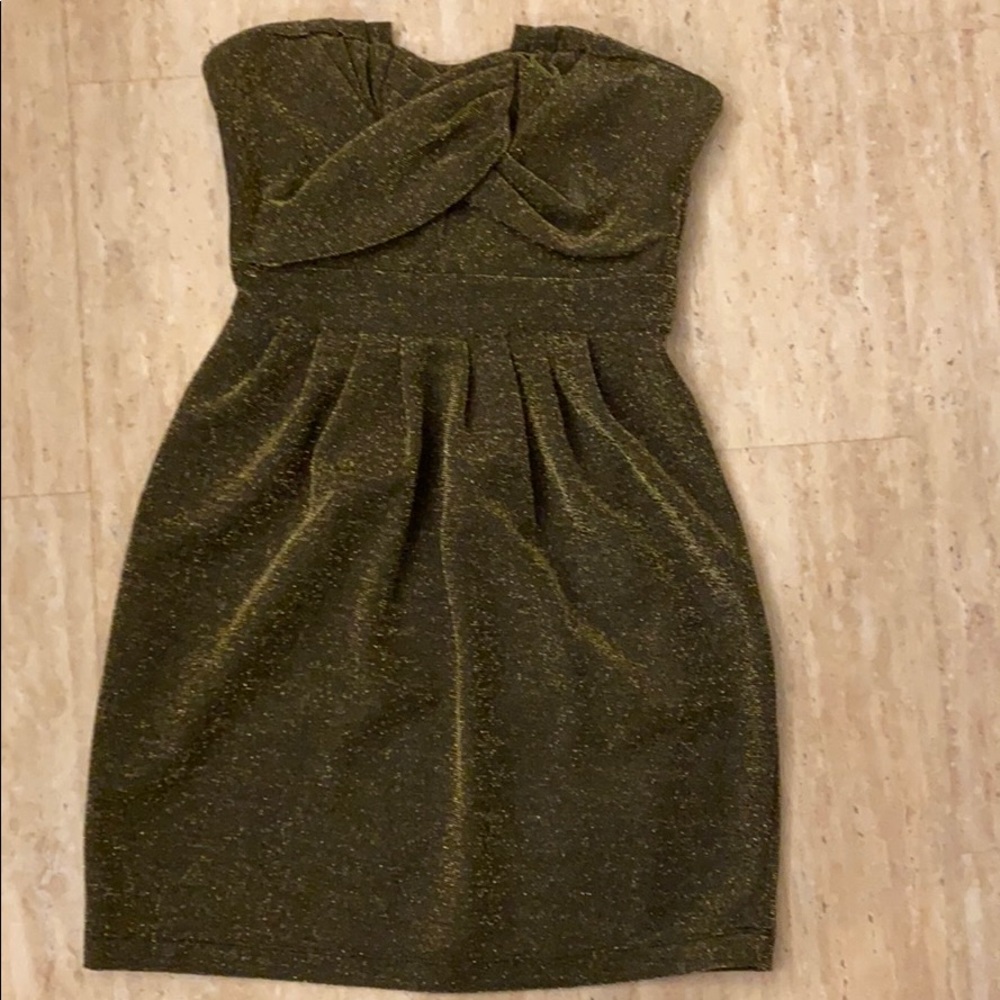 Gold and black dress